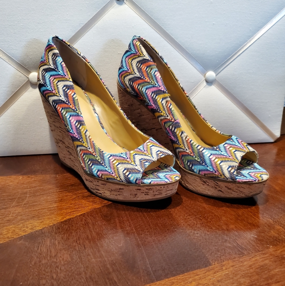 Nine West Wild Thingo Chevron Wedge - Picture 2 of 13